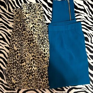 Cheetah print and cyan satin pants combo💋